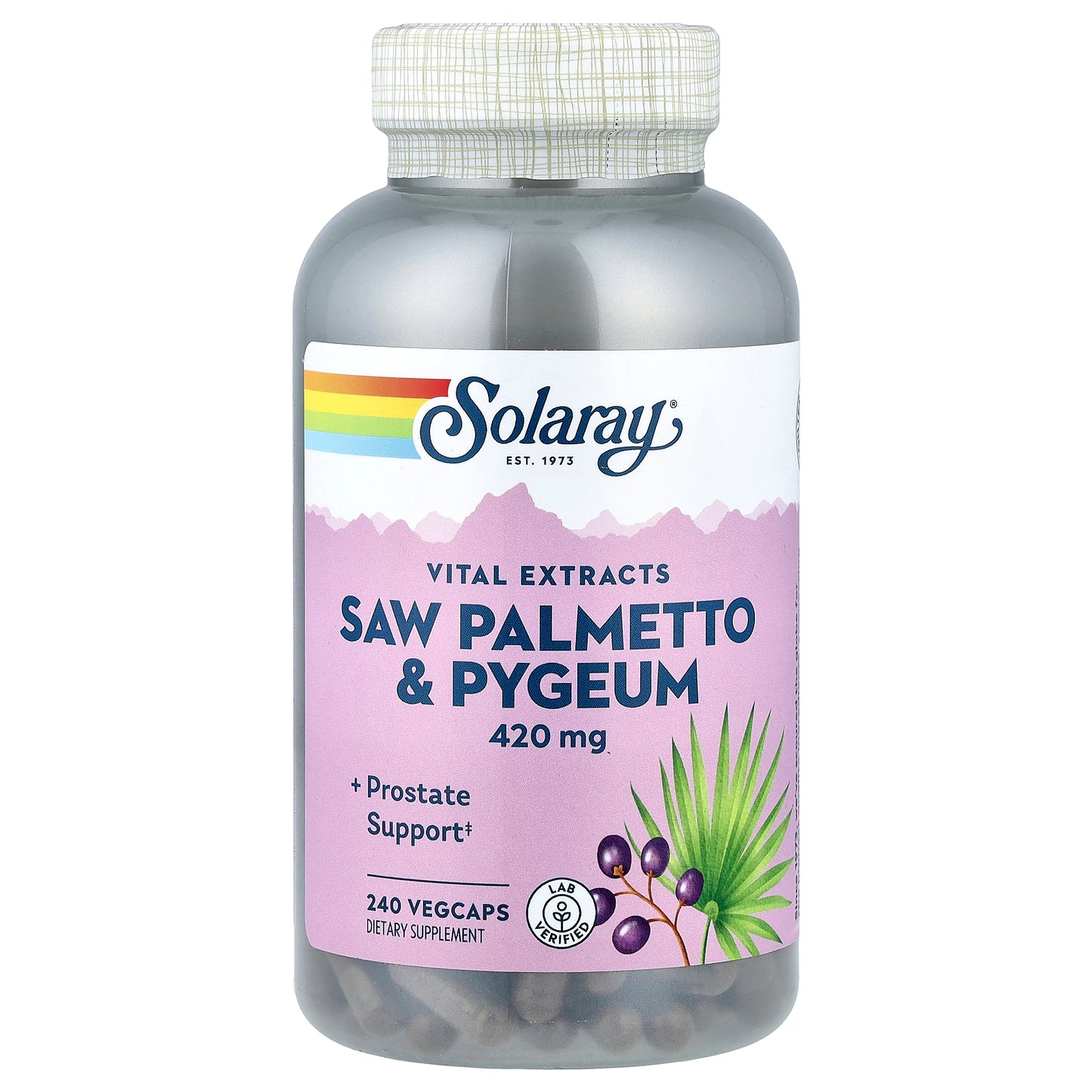 Solaray, Vital Extracts, Saw Palmetto & Pygeum, 240 VegCaps