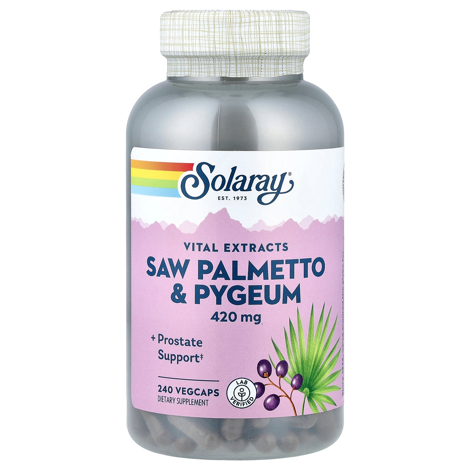 Solaray, Vital Extracts, Saw Palmetto & Pygeum, 240 VegCaps