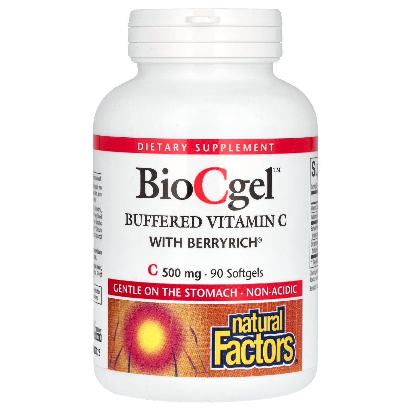 Natural Factors, BioCgel™, Buffered Vitamin C with BerryRich®, 500 mg, 90 Softgels