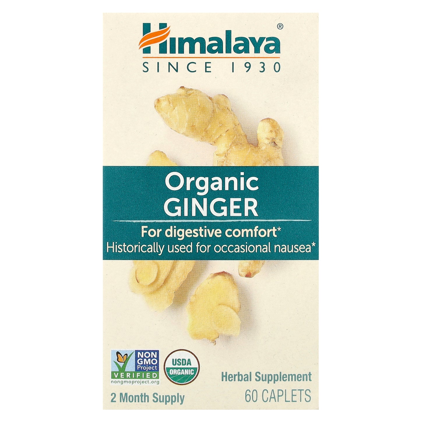 Himalaya, Organic Ginger, 60 Caplets