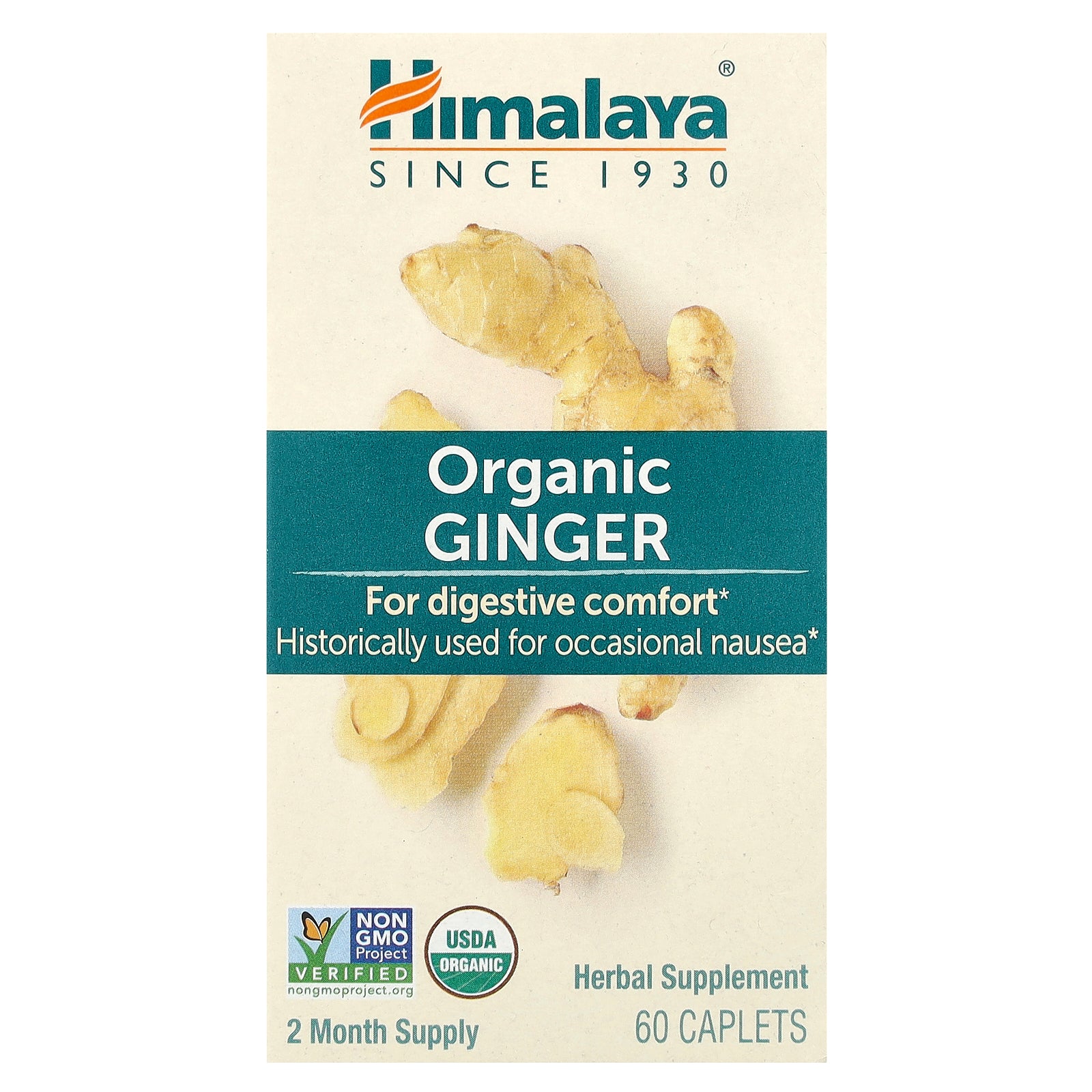 Himalaya, Organic Ginger, 60 Caplets