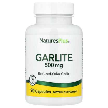 NaturesPlus, Garlite®, 500 mg, 90 Capsules