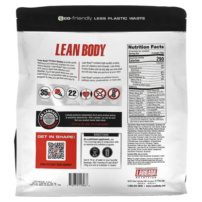 Labrada Nutrition, Lean Body, Protein Shake Drink Mix, Vanilla, 4.63 lbs (2,100 g)