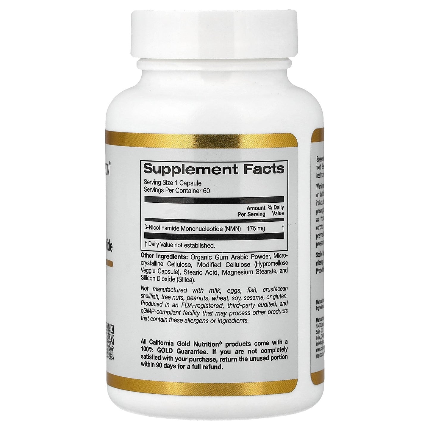 California Gold Nutrition, NMN, 175 mg, 60 Veggie Capsules
