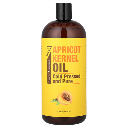 Seven Minerals, Apricot Kernel Oil, Cold Pressed and Pure, Unscented, 32 fl oz (950 ml)