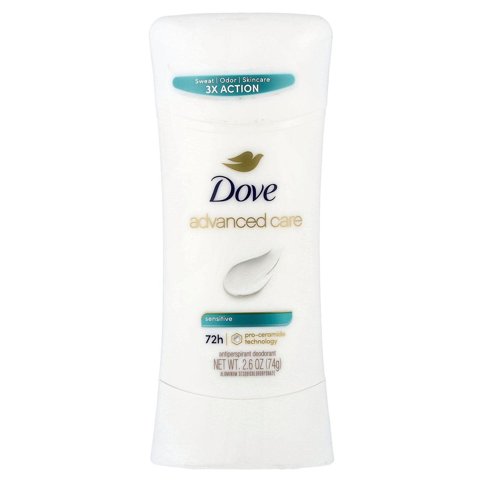Dove, Advanced Care, Antiperspirant Deodorant, Unscented, 2.6 oz (74 g)