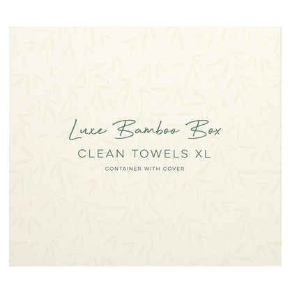Clean Skin Club, Luxe Bamboo Box, Clean Towels XL, Container with Cover , 50 Count