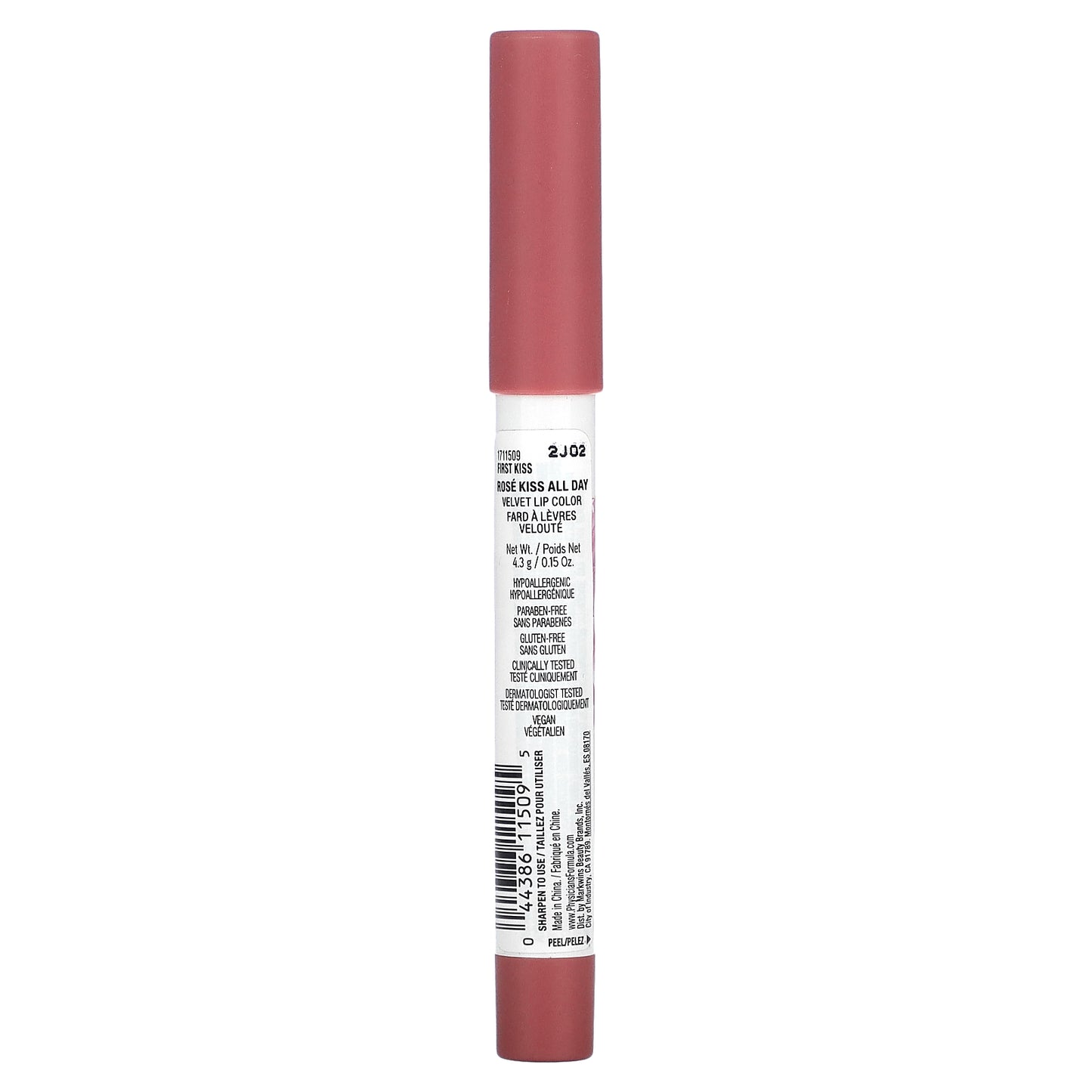 Physicians Formula, Rosé Kiss All Day, Velvet Lip Color, 1711509 First Kiss, 0.15 oz (4.3 g)