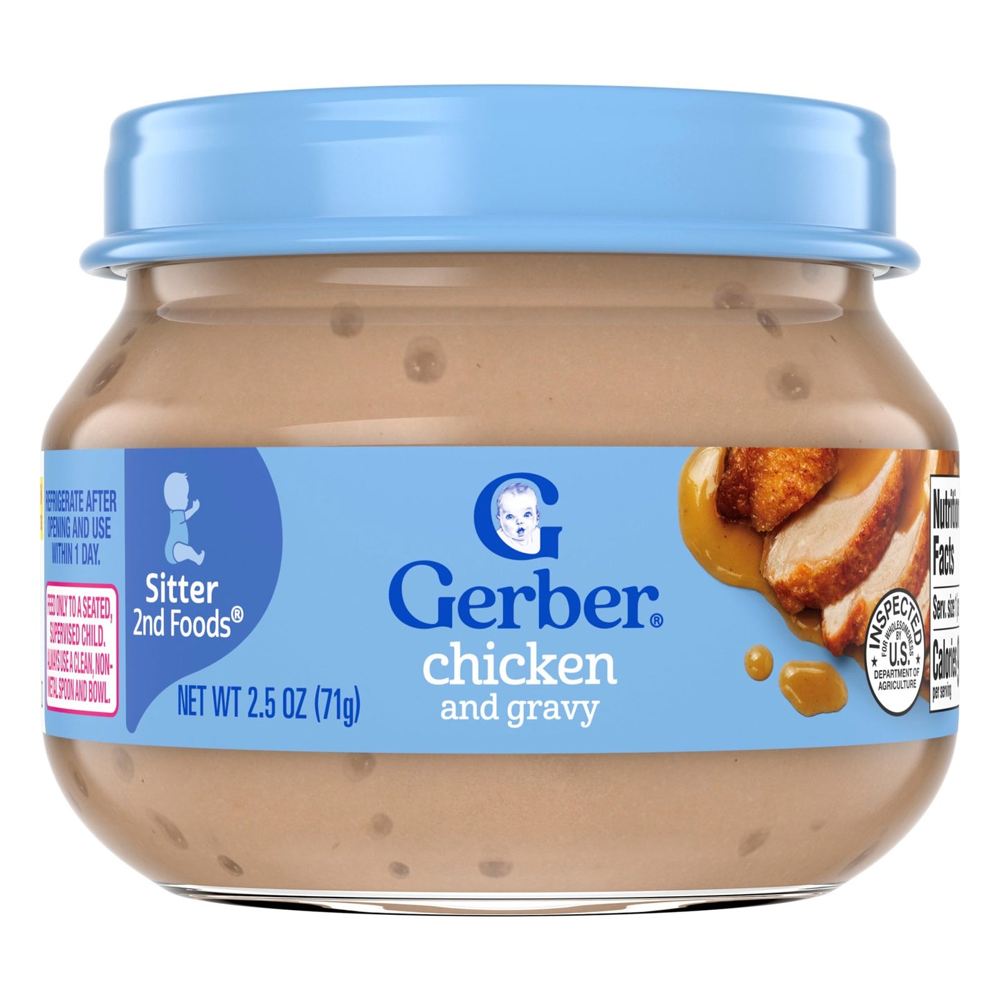 Gerber, 2nd Foods®, Sitter, Chicken and Gravy, 2.5 oz (71 g)