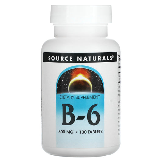 Source Naturals, B-6, 500 mg, 100 Tablets