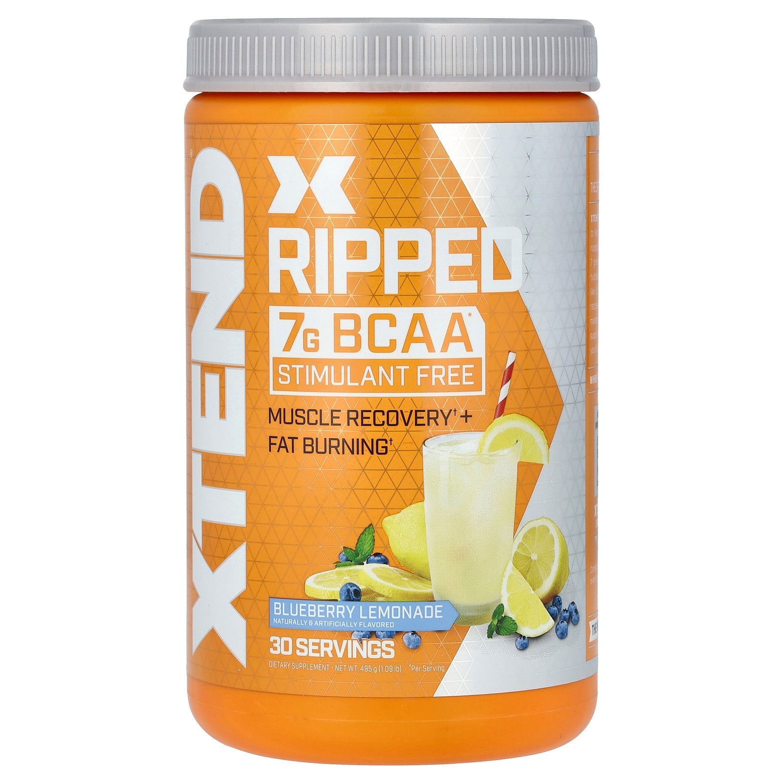 XTEND, Ripped, 7G BCAA, Blueberry Lemonade, 1.09 lbs (495 g)