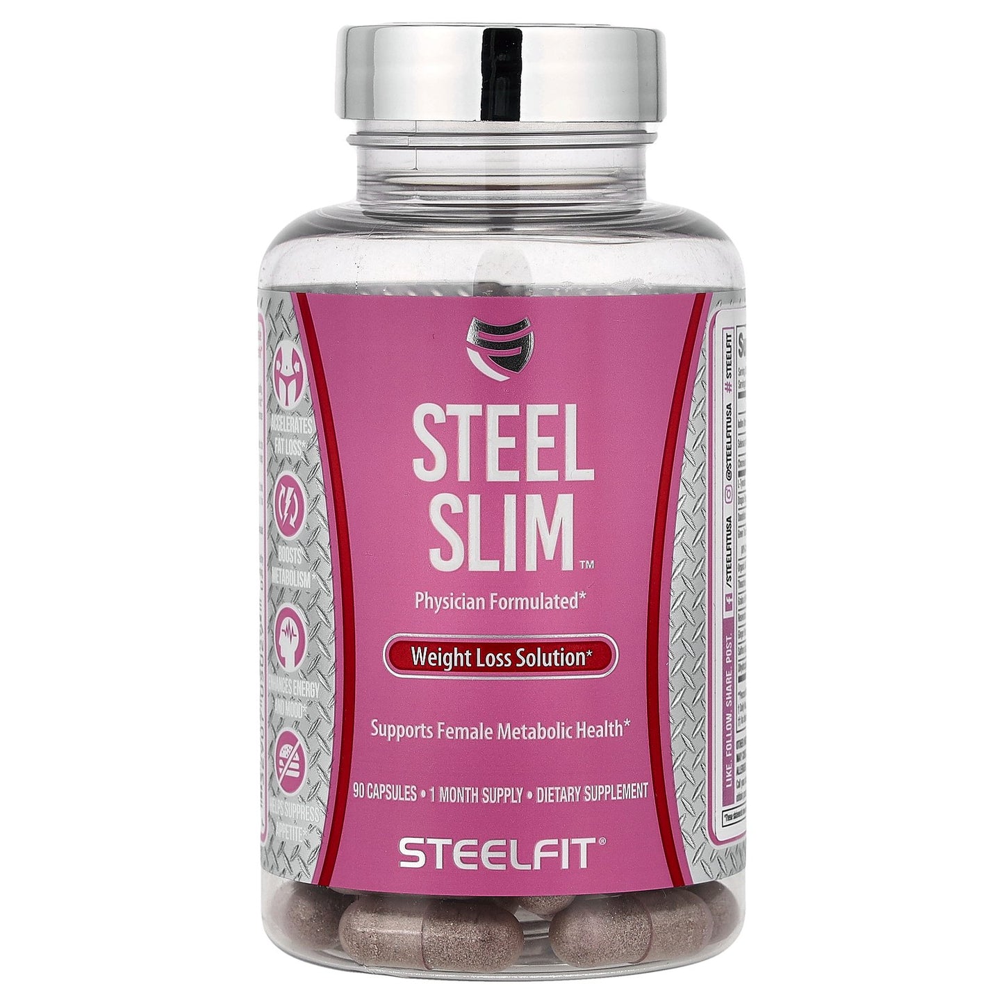 SteelFit, Steel Slim™, Weight Loss Solution, 90 Capsules