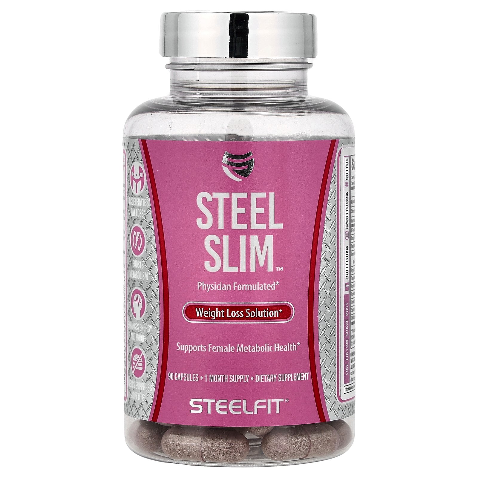 SteelFit, Steel Slim™, Weight Loss Solution, 90 Capsules