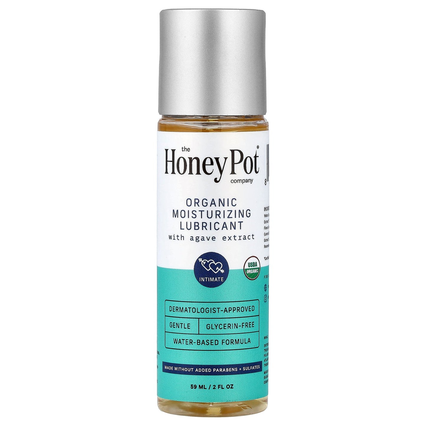 The Honey Pot Company, Organic Moisturizing Lubricant With Agave Extract, 2 fl oz (59 ml)