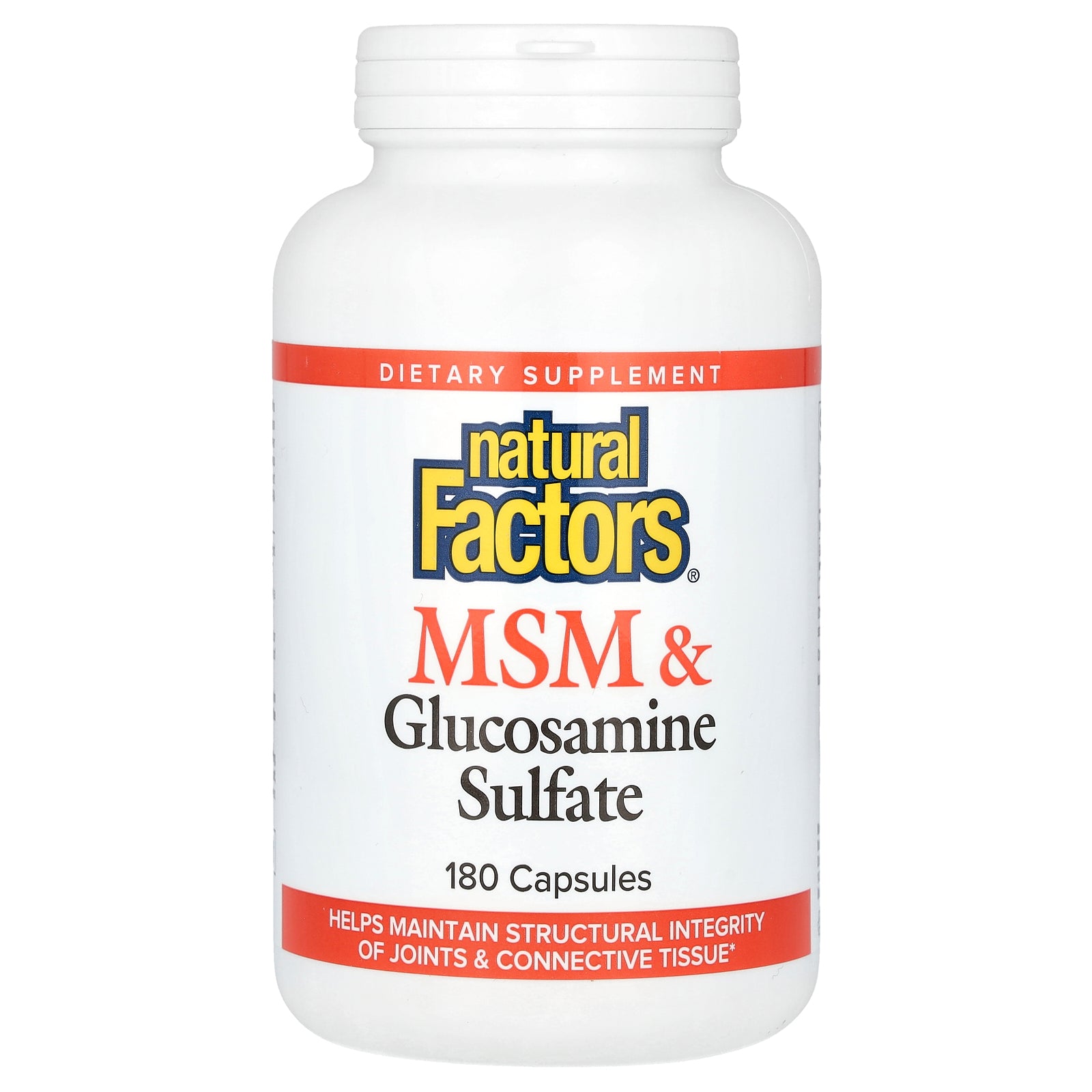 Natural Factors, MSM & Glucosamine Sulfate, 180 Capsules