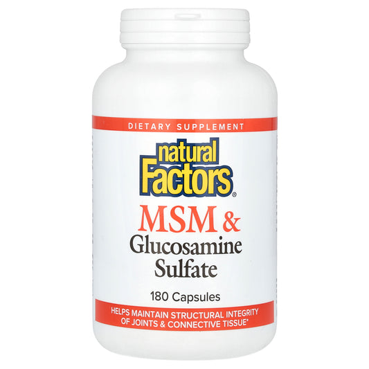 Natural Factors, MSM & Glucosamine Sulfate, 180 Capsules