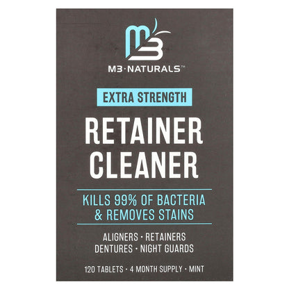 M3, Retainer Cleaner, Mint, 120 Tablets