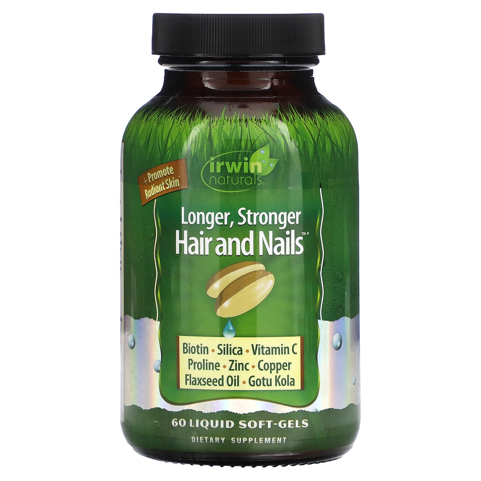 Irwin Naturals, Longer, Stronger Hair and Nails, 60 Liquid Soft-Gels