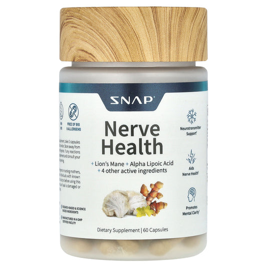 Snap Supplements, Nerve Health, 60 Capsules