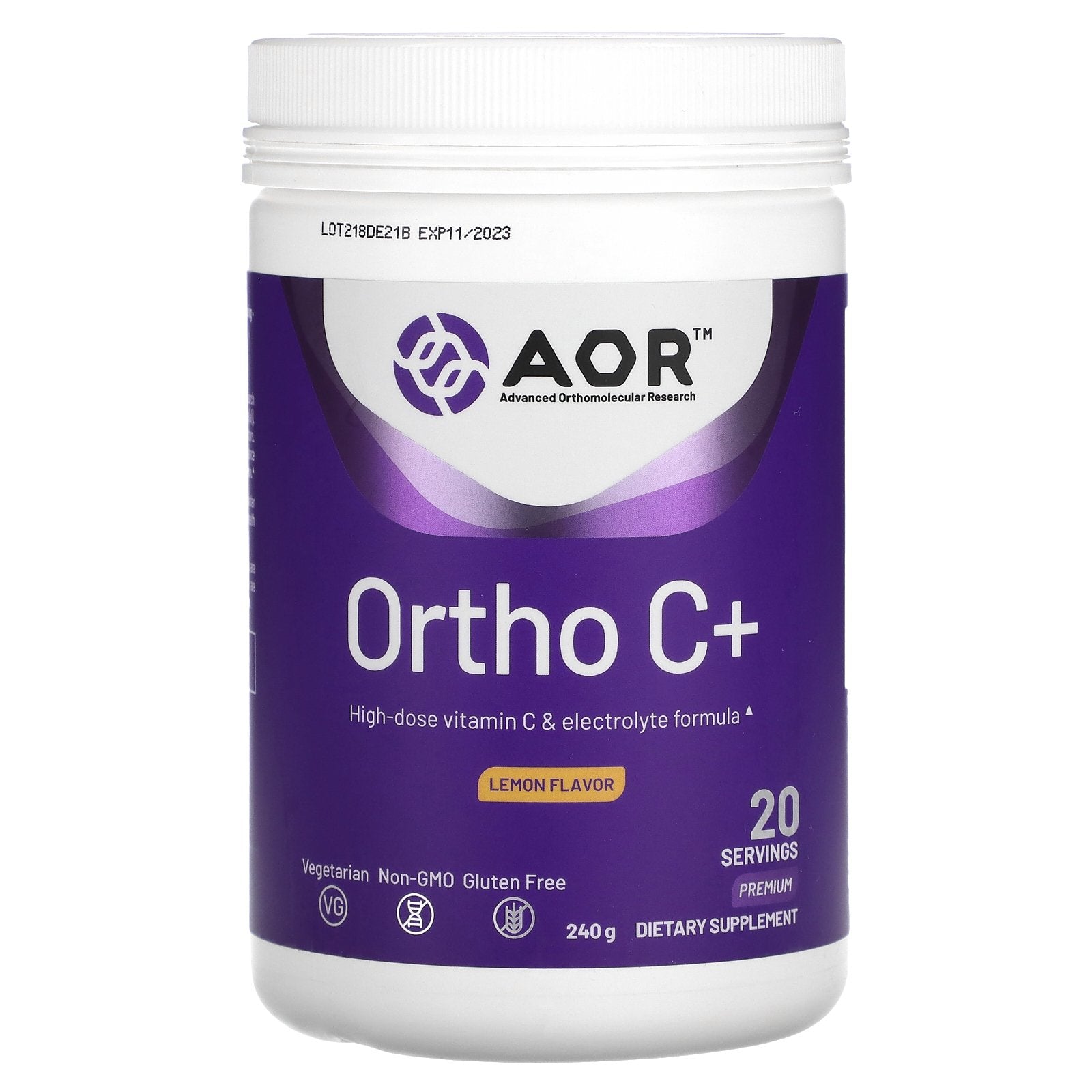 Advanced Orthomolecular Research AOR, Ortho C+ , Lemon , 8.47 oz (240 g)