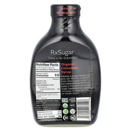 RxSugar, Organic Cinnamon Syrup, 16 fl oz (473 ml)