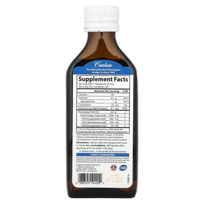 Carlson, Norwegian, The Very Finest Fish Oil, Just Peachie, 6.7 fl oz (200 ml)