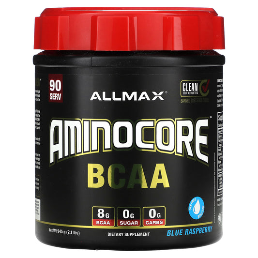 ALLMAX, AMINOCORE™ BCAA, Blue Raspberry, 2.1 lbs (945 g)