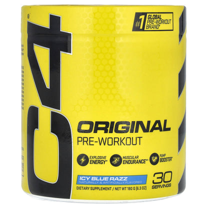 C4 / Cellucor, C4® Original, Pre-Workout, Icy Blue Razz, 6.3 oz (180 g)