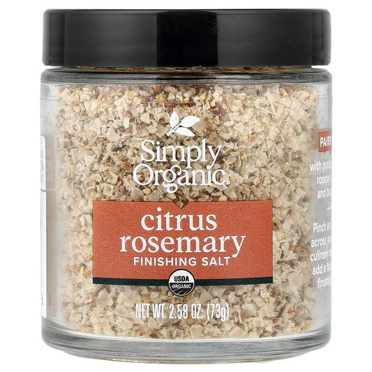 Simply Organic, Finishing Salt, Citrus Rosemary , 2.58 oz (73 g)