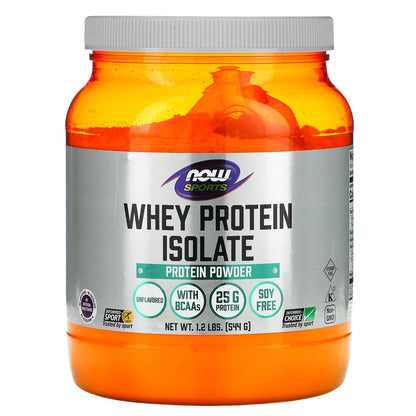 NOW Foods, Sports, Whey Protein Isolate, Unflavored, 1.2 lbs (544 g)