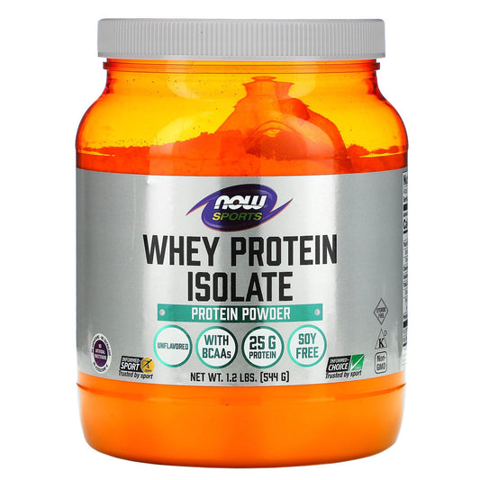 NOW Foods, Sports, Whey Protein Isolate, Unflavored, 1.2 lbs (544 g)