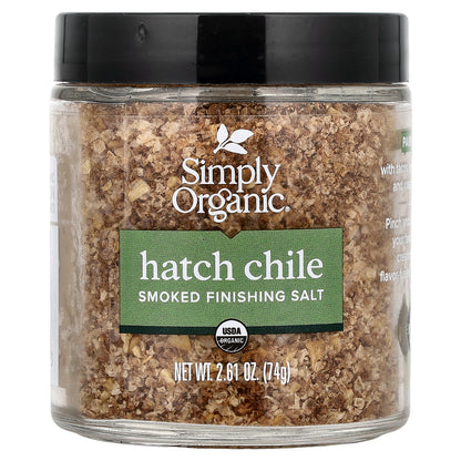 Simply Organic, Smoked Finishing Salt, Hatch Chile, 2.61 oz (74 g)