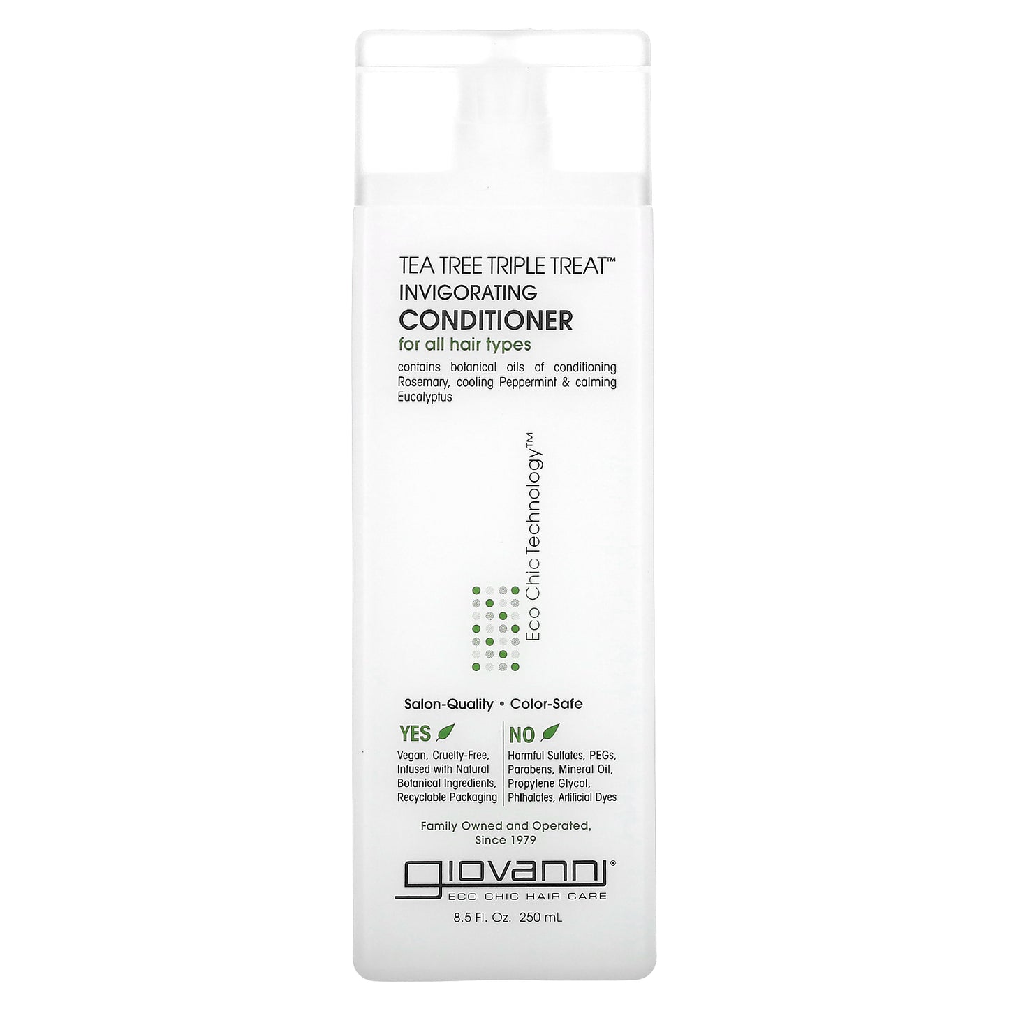 Giovanni, Tea Tree Triple Treat, Invigorating Conditioner, For All Hair Types, 8.5 fl oz (250 ml)