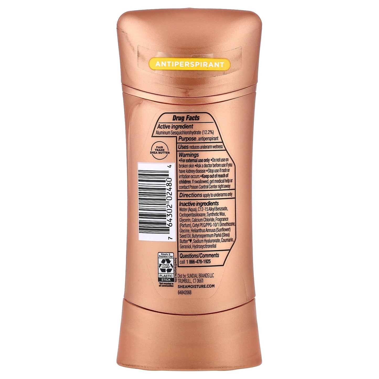 SheaMoisture, Antiperspirant Deodorant, Nourish, Raw Shea Butter & Hyaluronic Acid, 2.6 oz (74 g)