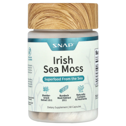 Snap Supplements, Irish Sea Moss, 60 Capsules