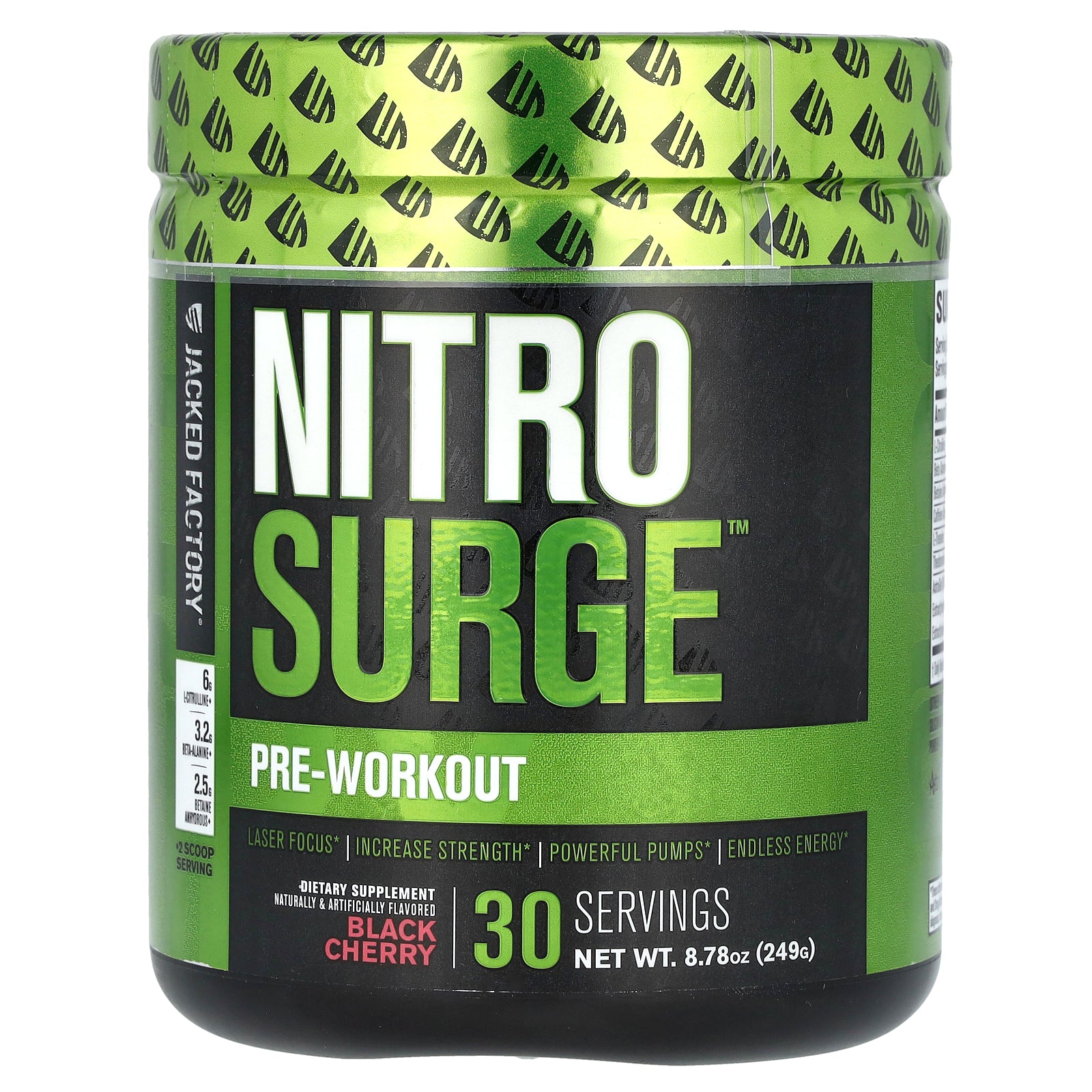 Jacked Factory, Nitro Surge, Pre-Workout, Black Cherry, 8.78 oz (249 g)