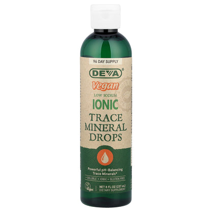 Deva, Vegan Low Sodium Ionic Trace Mineral Drops , 8 fl oz (237 ml)