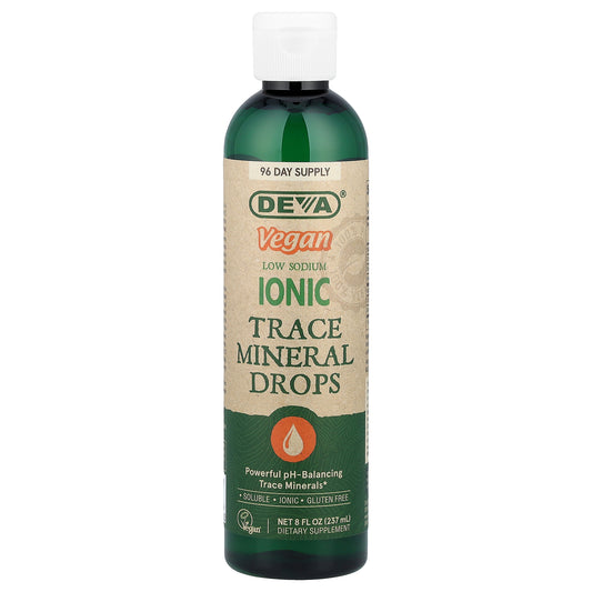 Deva, Vegan Low Sodium Ionic Trace Mineral Drops , 8 fl oz (237 ml)