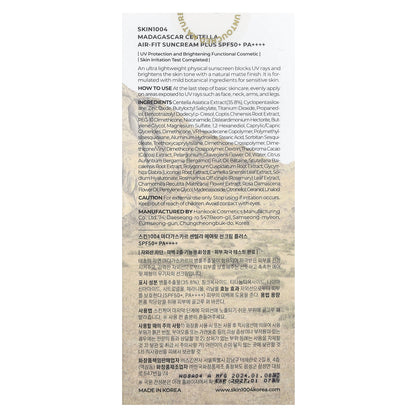 SKIN1004, Madagascar Centella, Air-Fit Suncream Plus, SPF 50+ PA++++, 1.69 fl oz (50 ml)