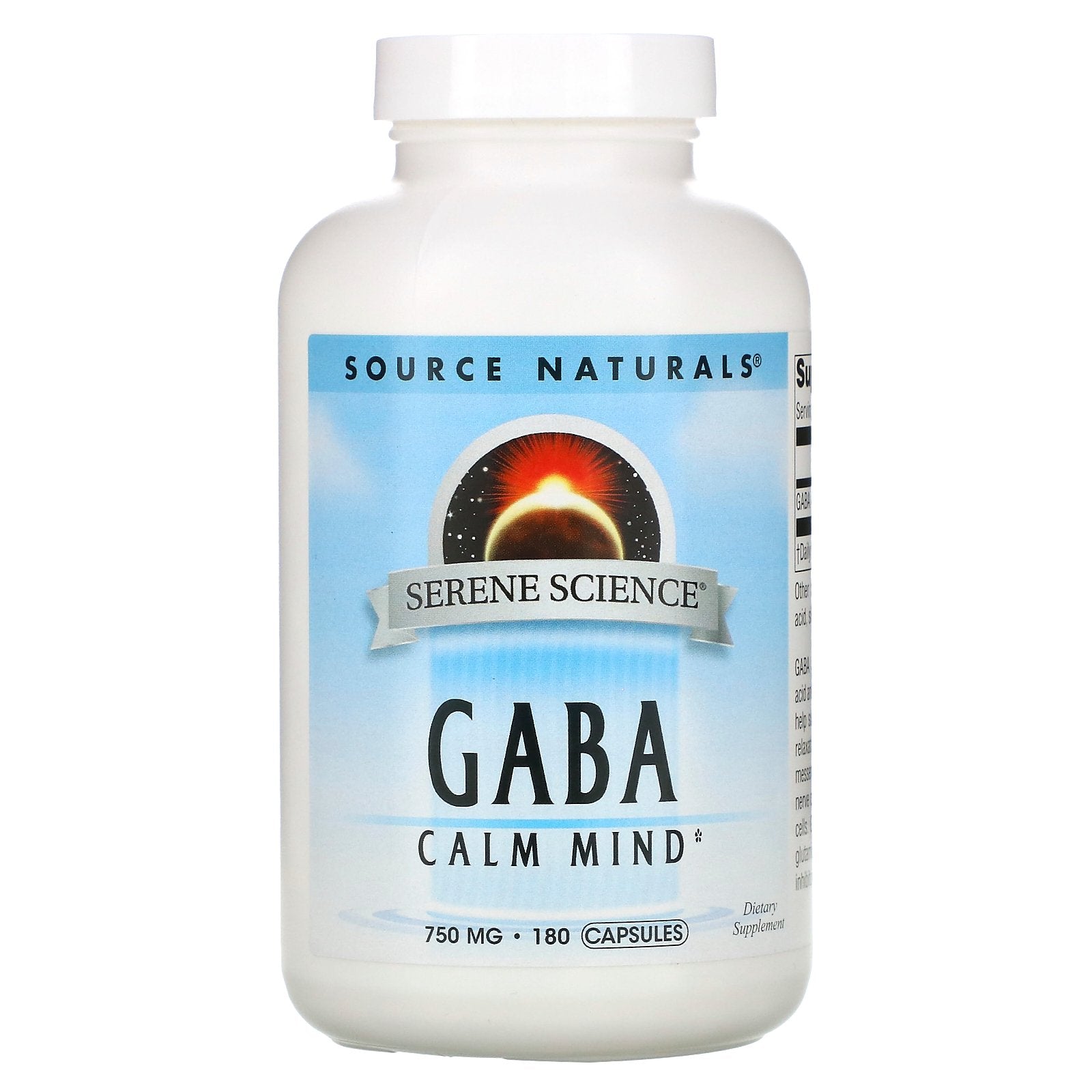 Source Naturals, Serene Science, GABA Calm Mind, 750 mg, 180 Capsules