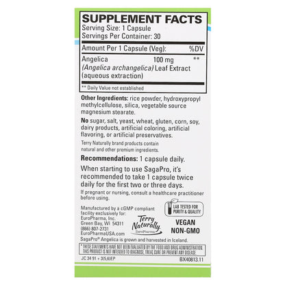 Terry Naturally, SagaPro, Bladder Health, For Men and Women, 30 Capsules (100 mg per Capsule)