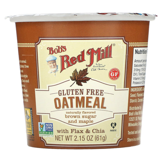 Bob's Red Mill, Oatmeal Cup, Brown Sugar and Maple, 2.15 oz (61 g)