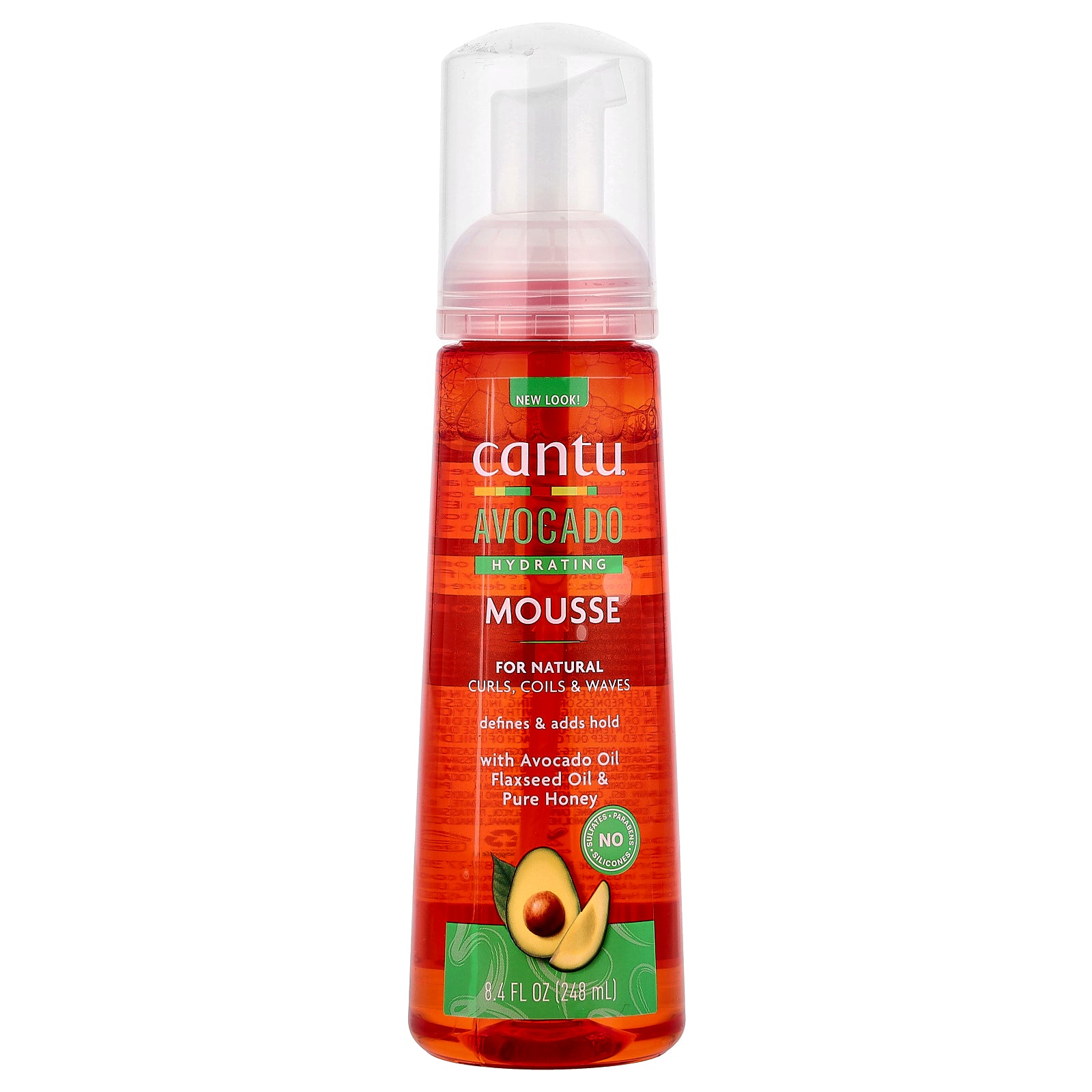 Cantu, Avocado Hydrating Mousse, For Natural Curls, Coils & Waves, 8.4 fl oz (248 ml)