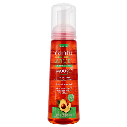 Cantu, Avocado Hydrating Mousse, For Natural Curls, Coils & Waves, 8.4 fl oz (248 ml)