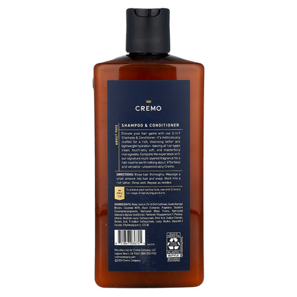 Cremo, 2 in 1 Shampoo & Conditioner, Palo Santo, 16 fl oz (473 ml)