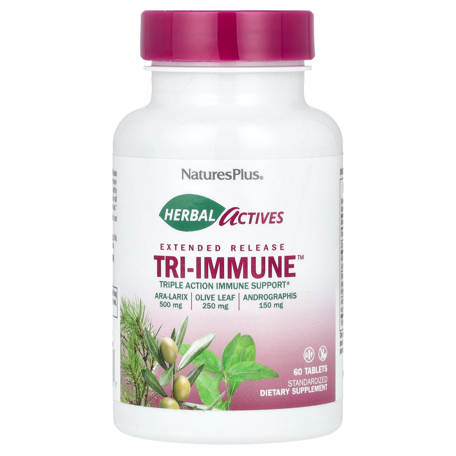 NaturesPlus, Herbal Actives, Extended Release Tri-Immune™, 60 Tablets