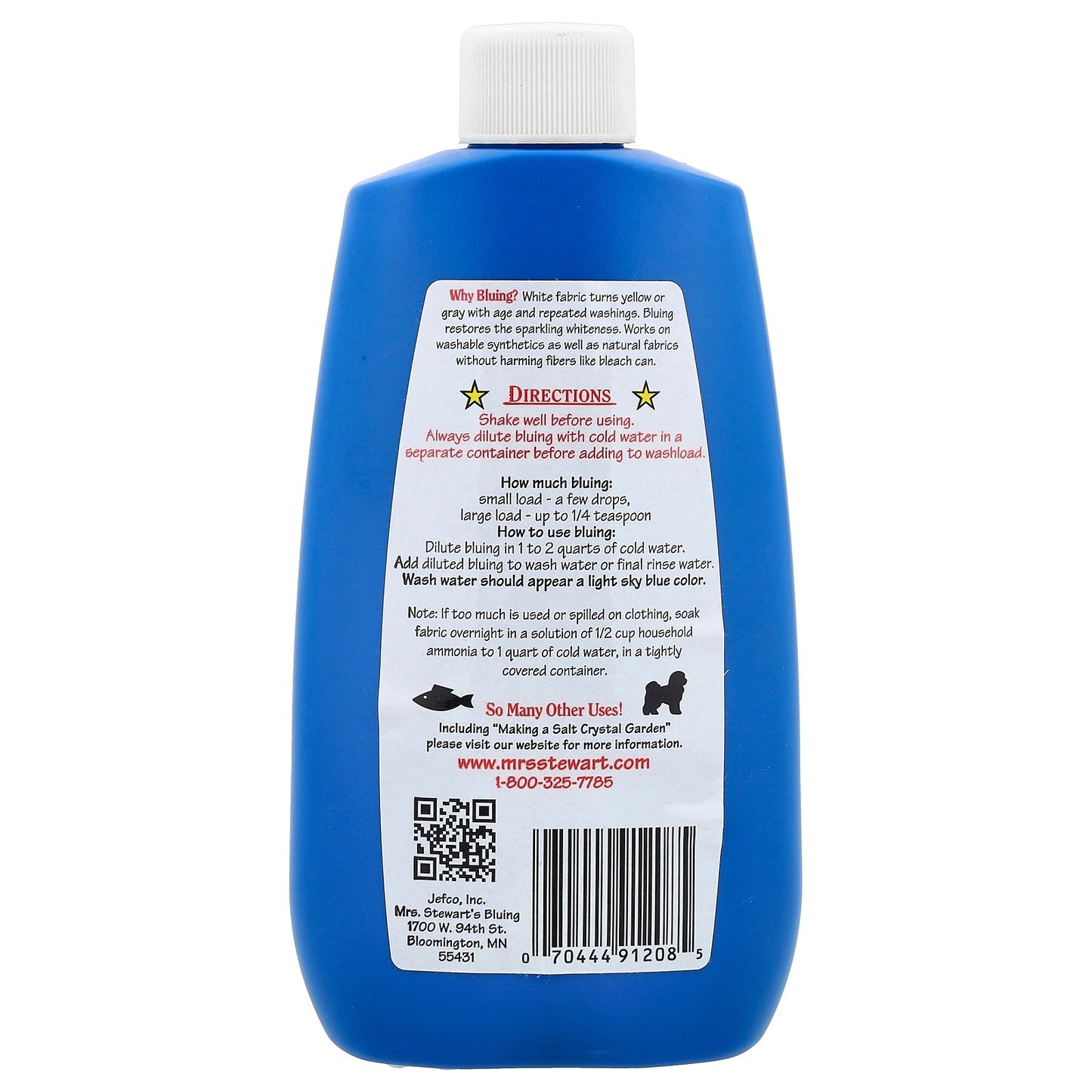 Mrs. Stewart's, Concentrated Liquid Bluing, 8 fl oz (237 ml)