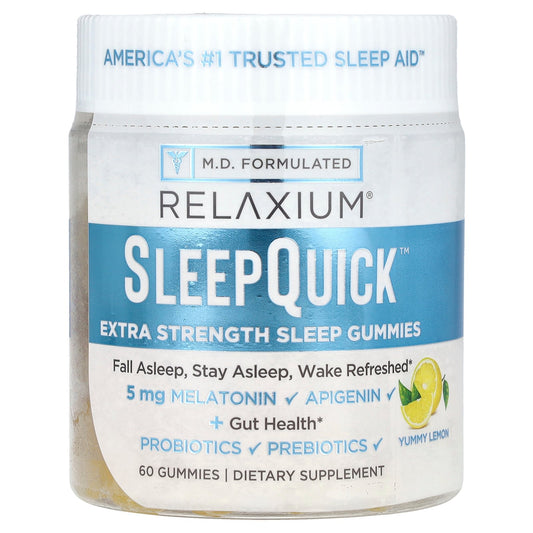 Relaxium, SleepQuick™ Gummies, Yummy Lemon, 60 Gummies