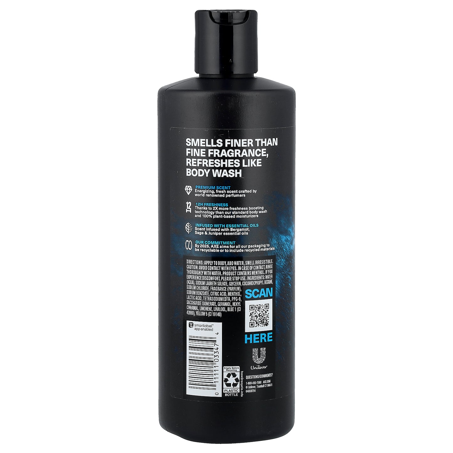 AXE, Aqua Bergamot Premium Body Wash, Sage + Juniper, 18 fl oz (532 ml)