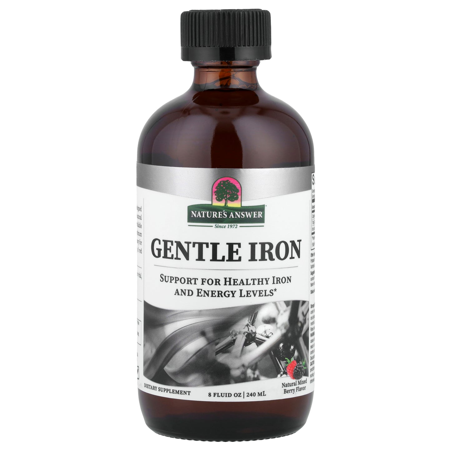 Nature's Answer, Gentle Iron, Natural Mixed Berry, 8 fl oz (240 ml)